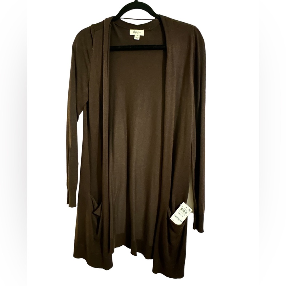 Style & Co long brown cardigan